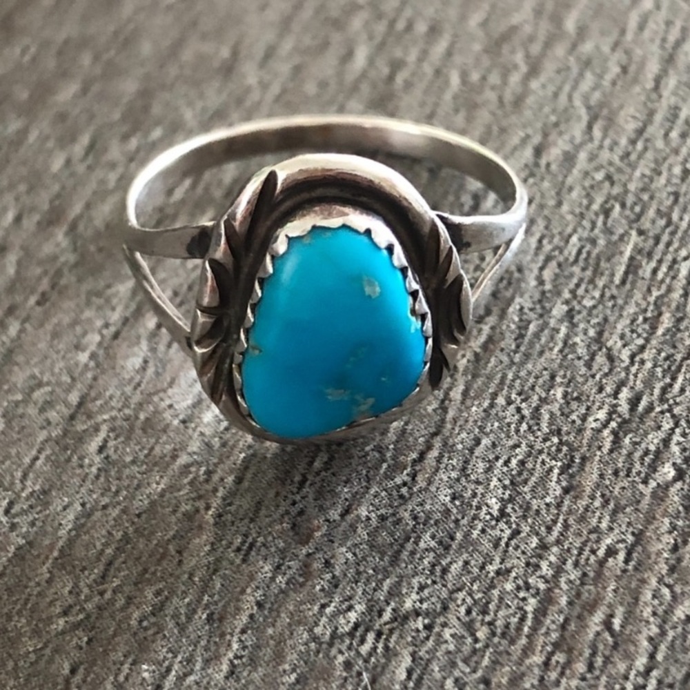 Sterling Silver Turquoise Navajo Ring